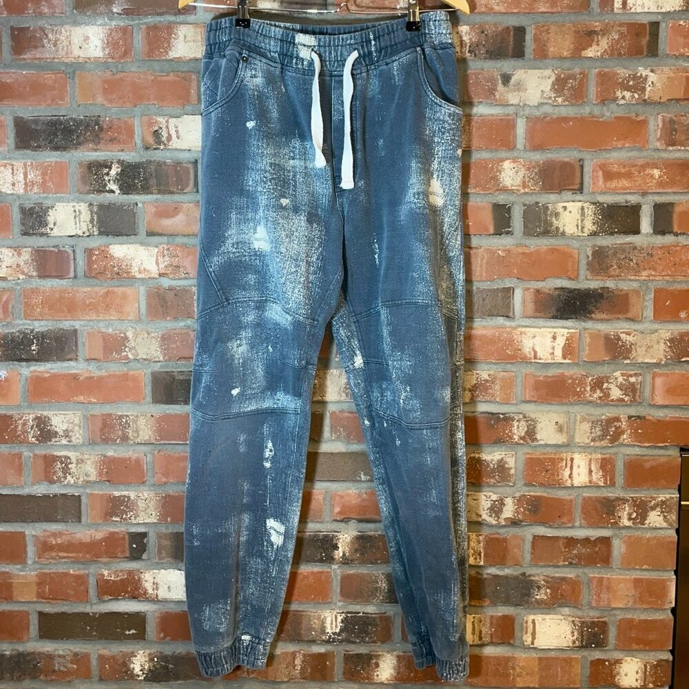 Blue Evolution distressed look jogger sweats size Large